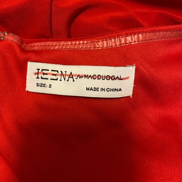 NWT IEENA for Mac Duggal Rutched Stretch Jersey V-Neck Gown - Picture 6 of 7